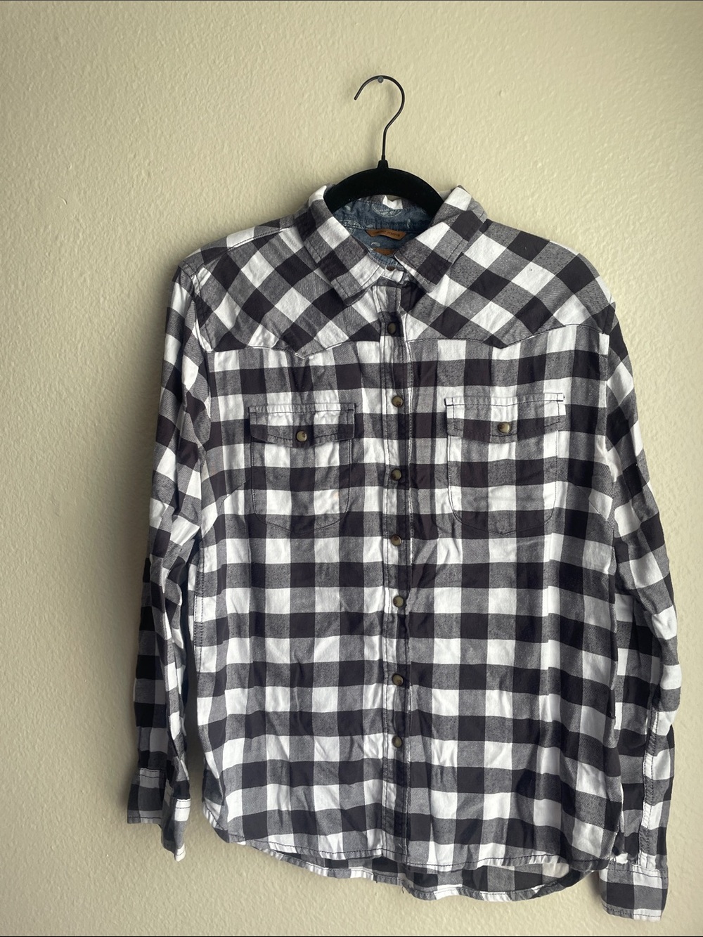 Jachs Black & White Buffalo Check Button-Down Shirt